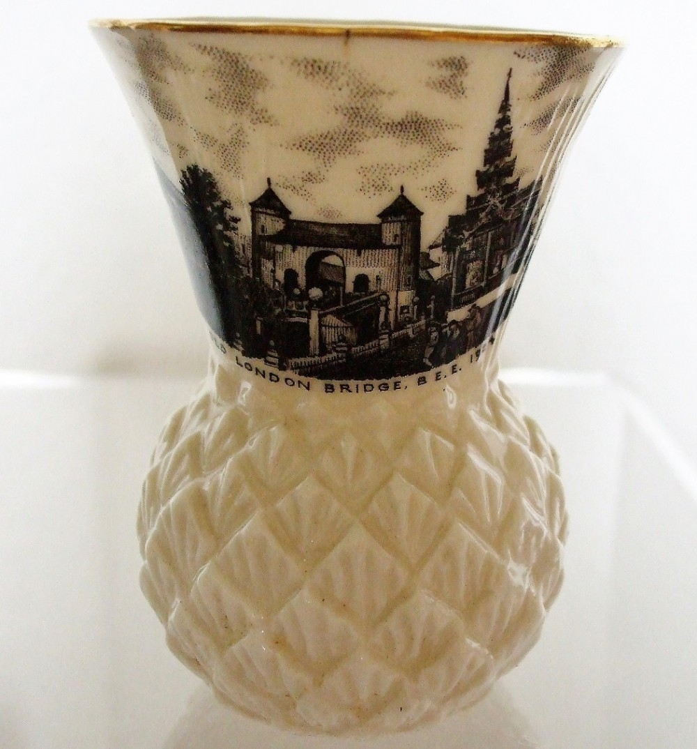 wh goss thistle vase commemorative british empire exhibition wembley 1924