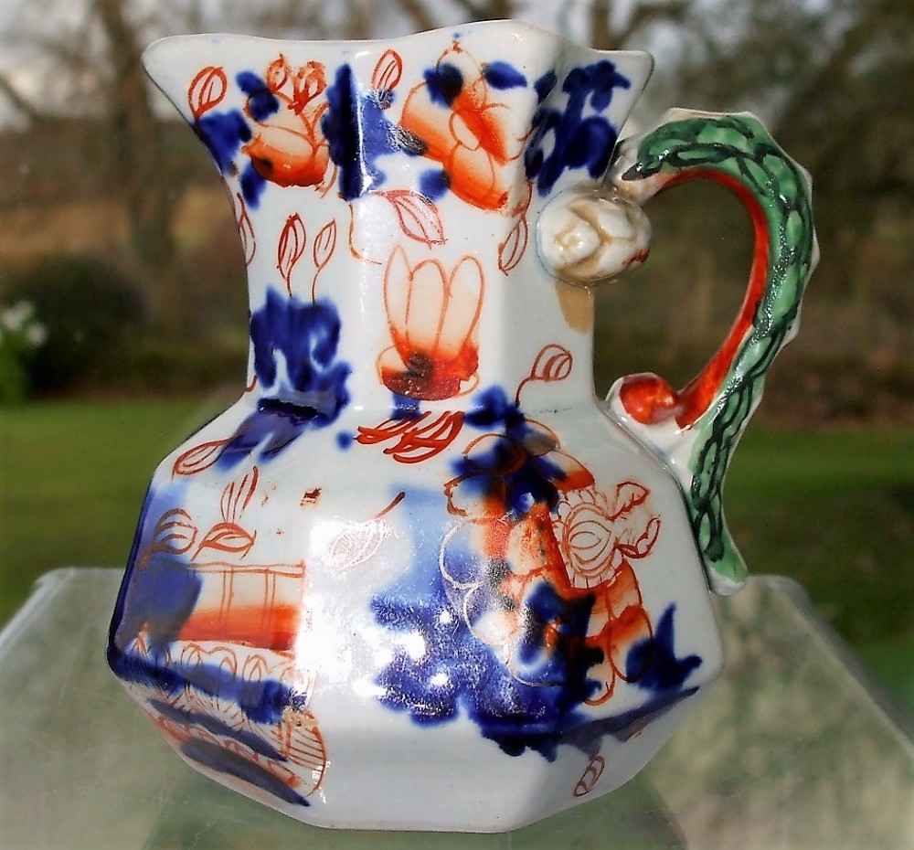 antique english georgian mason's ironstone hydra jug