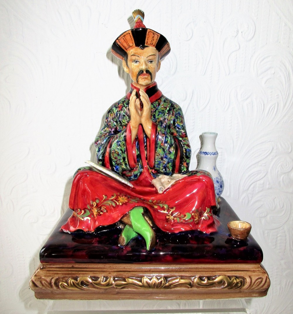 english studio pottery porcelain figurine chienlung of the manchu dynasty reginald johnson