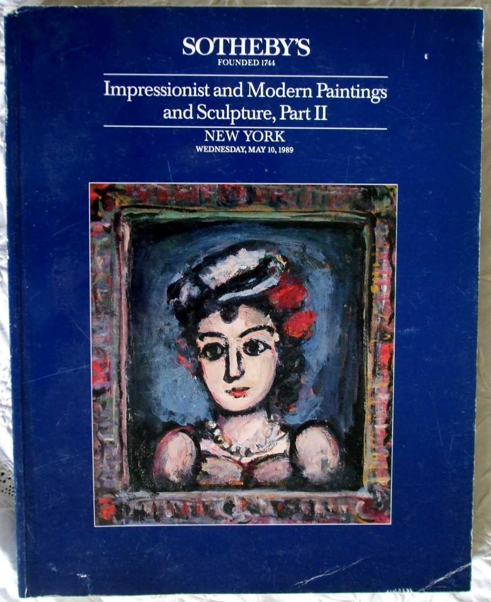 sotheby's impressionist and modern paintings and sculpture part ii new york 10 05 1989