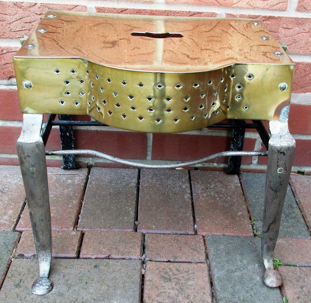 antique english georgian brass and steel footman