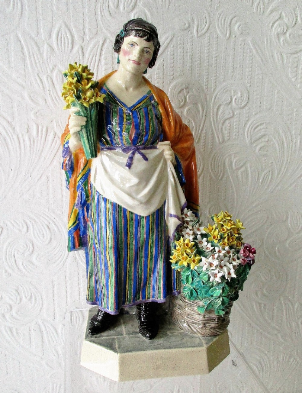 vintage english studio pottery figurine the daffodil woman charles vyse