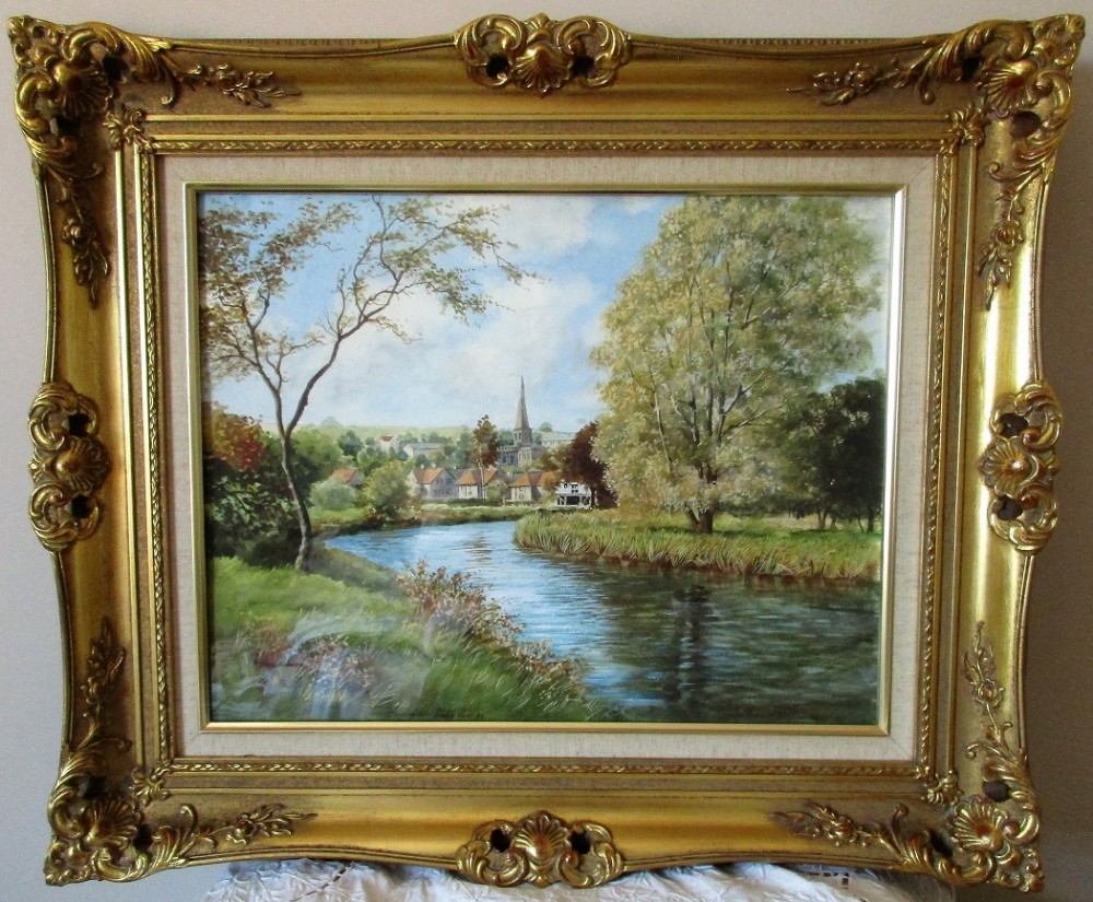 bakewell and the river wye derbyshire watercolour reginald johnson