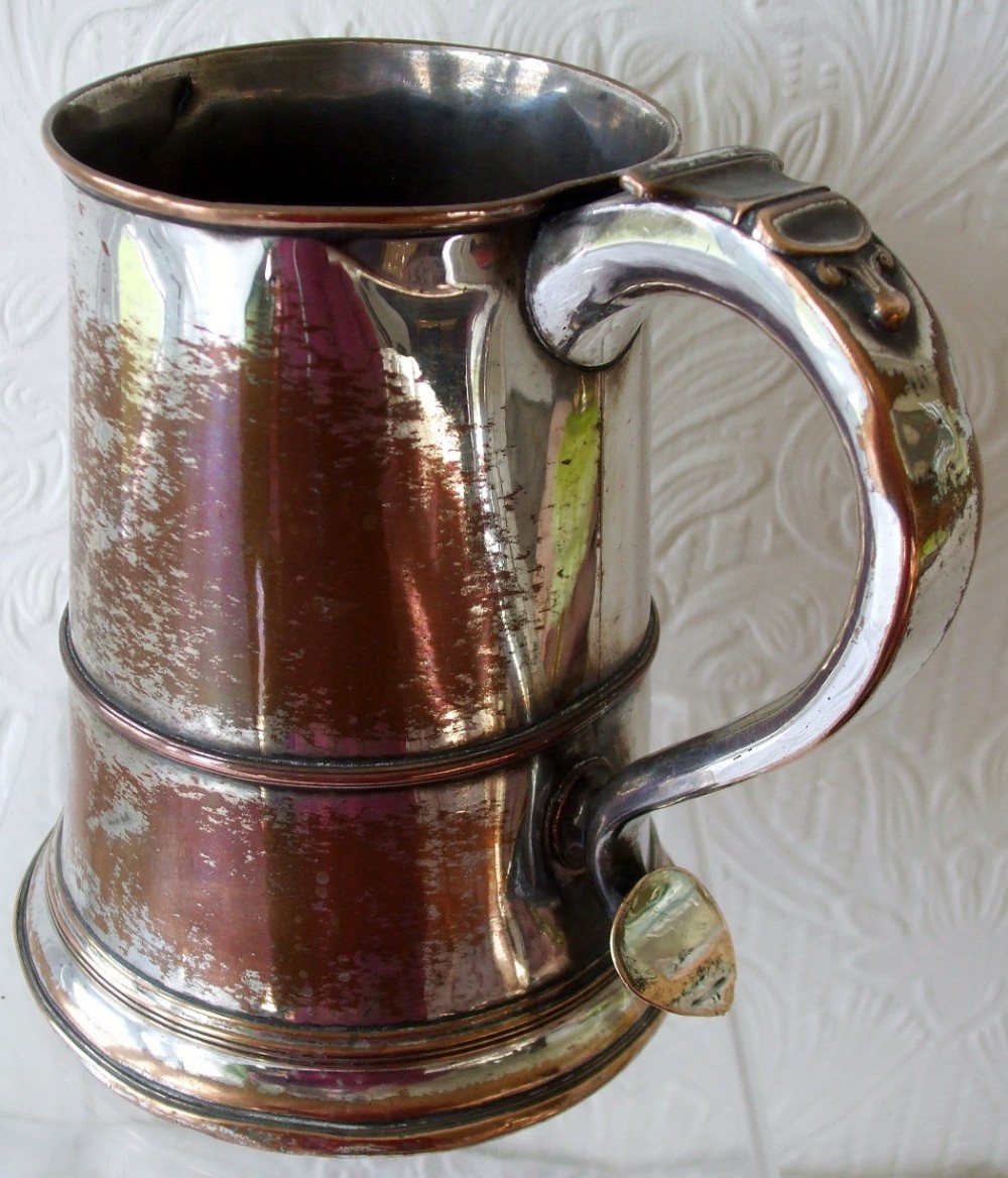 antique english georgian old sheffield plate mug