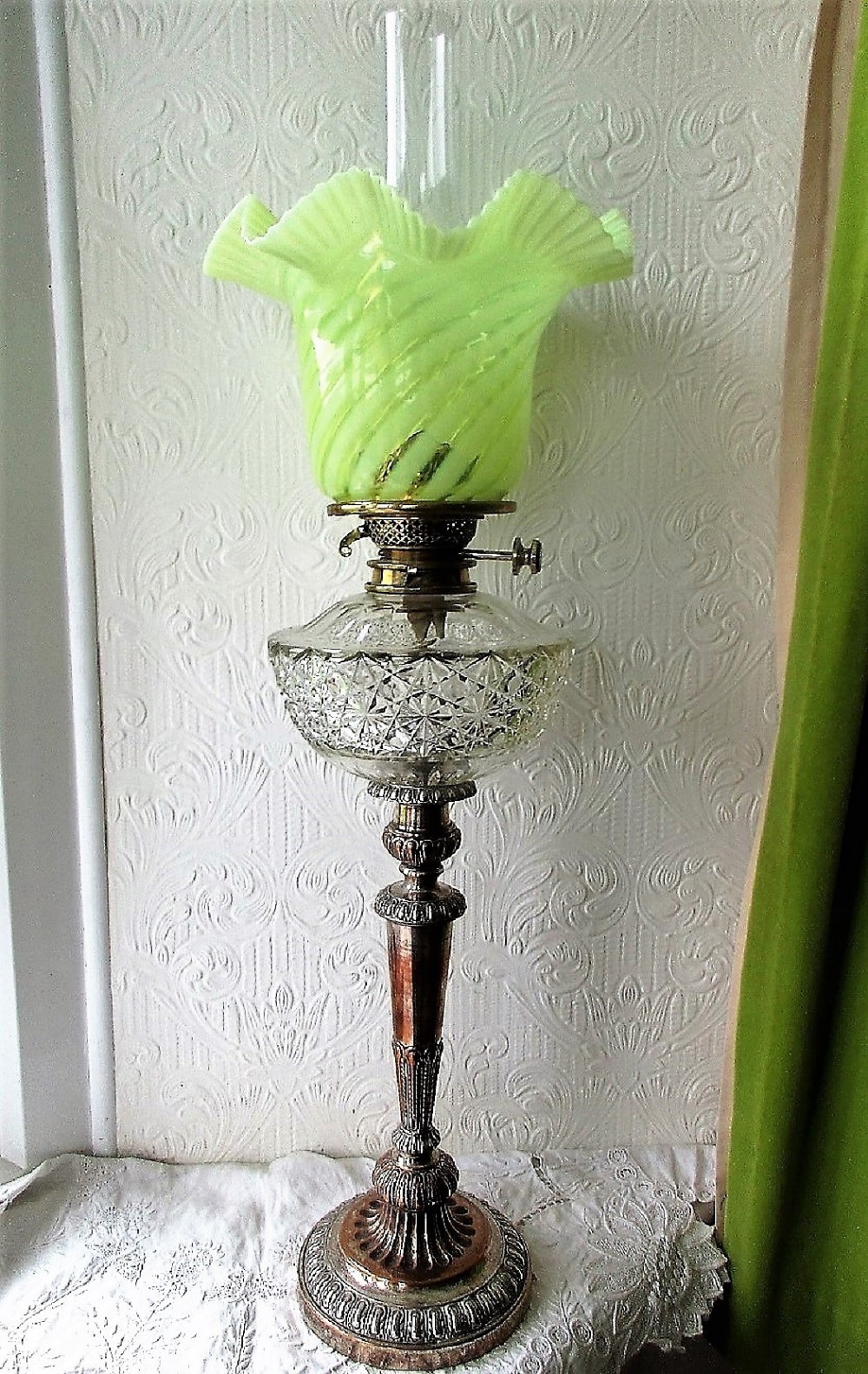 antique english georgian victorian old sheffield plate peg lamp