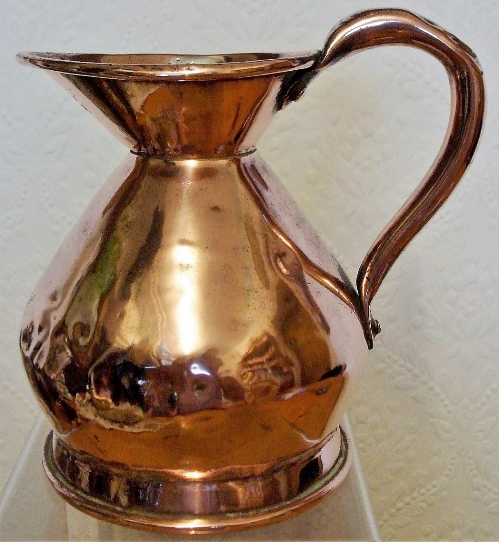 antique english victorian copper quart measure benham and froude