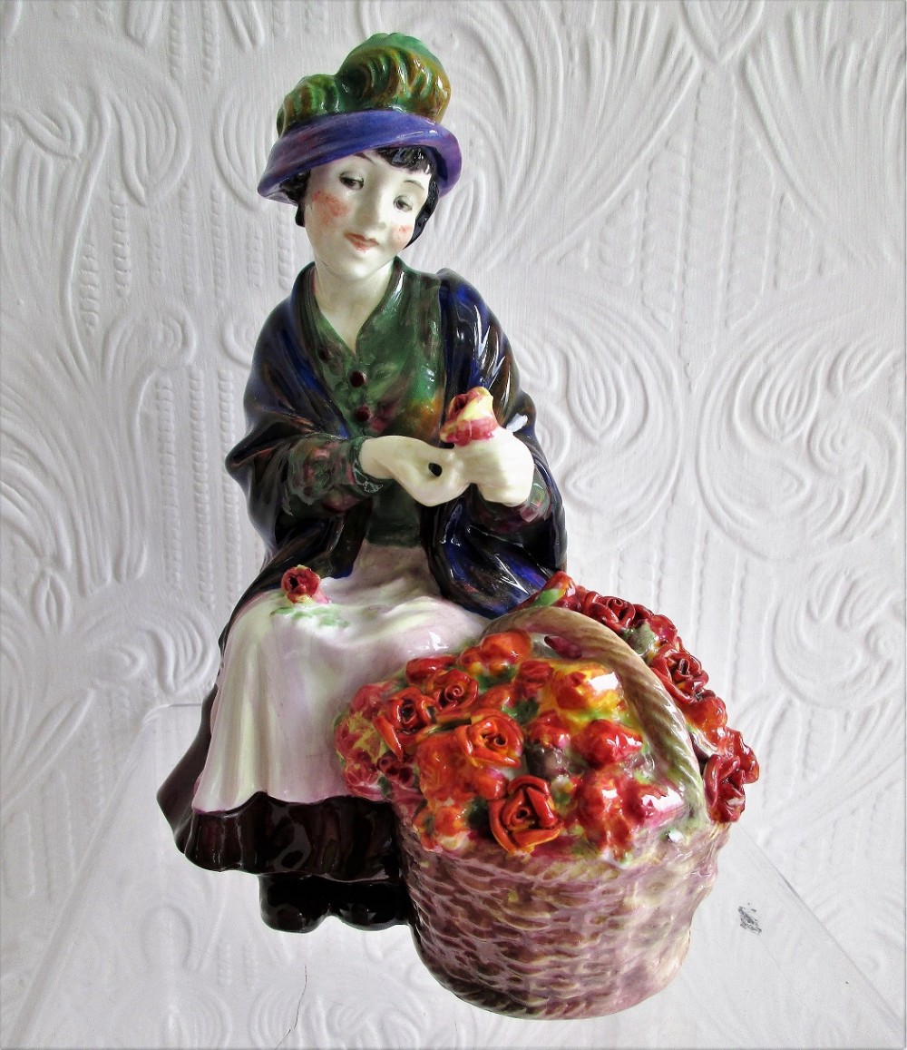 vintage royal doulton english porcelain figurine all a' bloomin' hn 1466