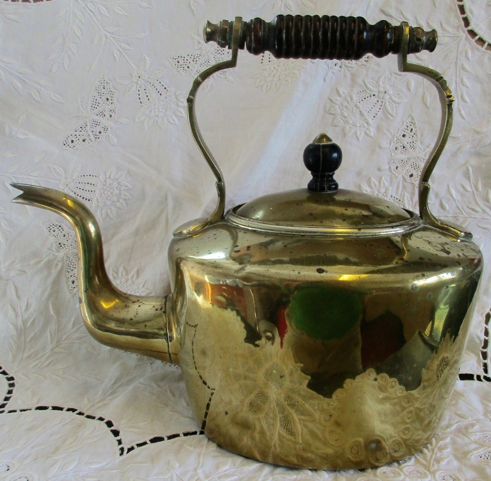 antique english georgian brass kettle william soutter sons