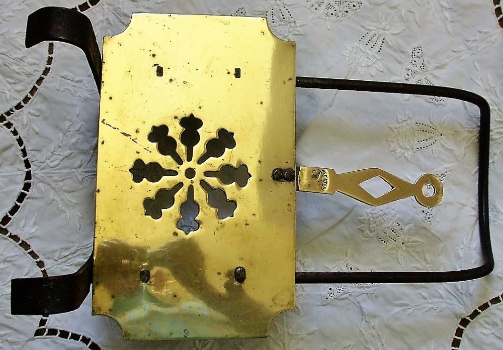 antique english victorian brass and iron trivet