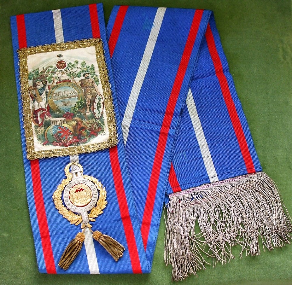 antique english ceremonial sash the order of druids