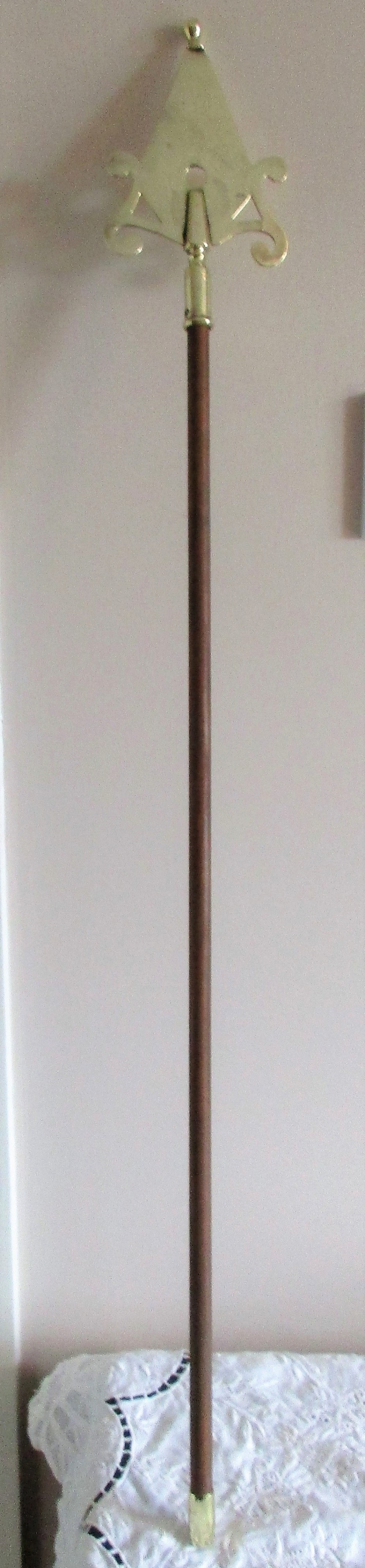antique english victorian friendly society brass pole head westonzoyland somerset