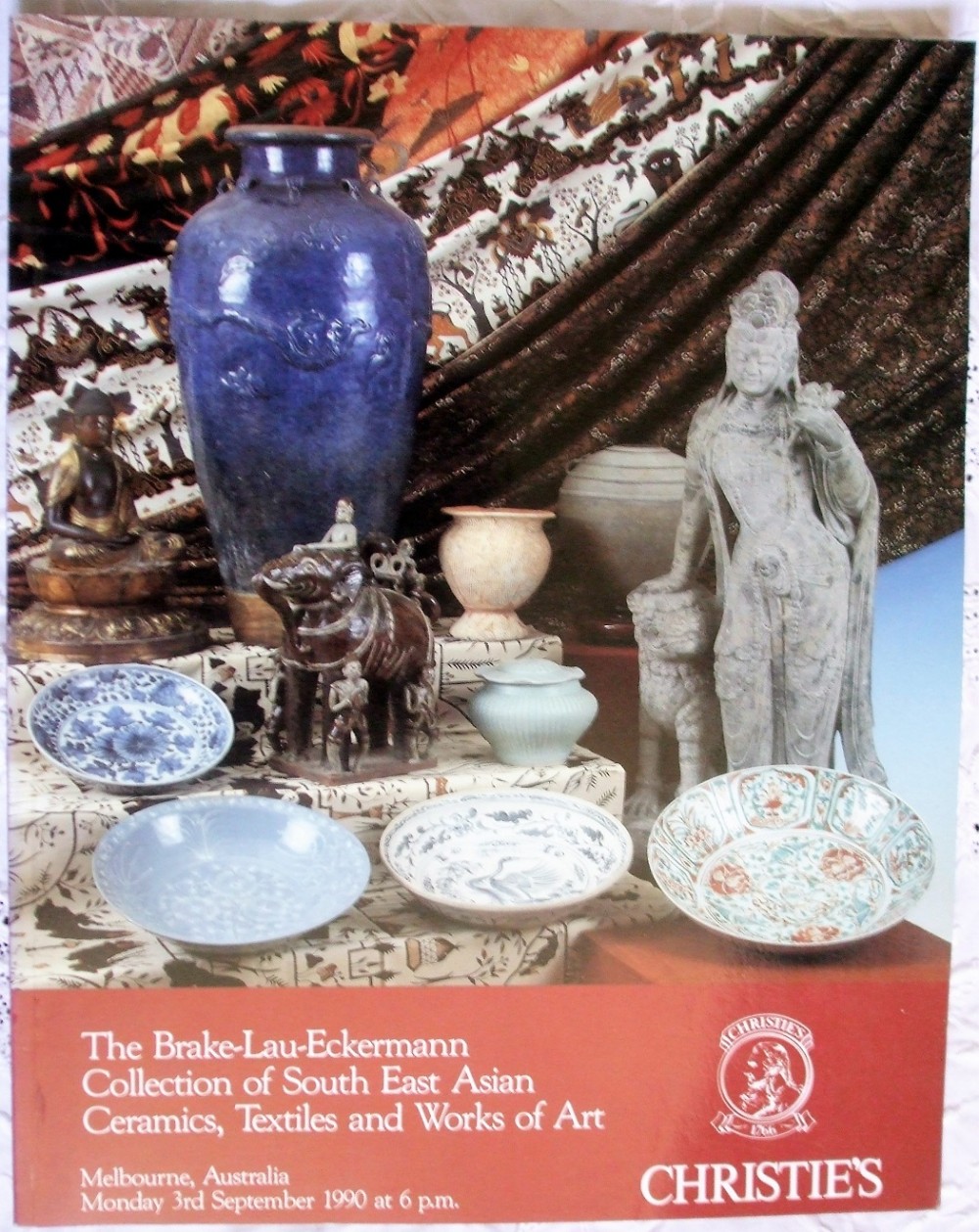 christie's the brake lau eckermann collection of south east asian ceramics textiles and works of art melbourne 03 09 1990