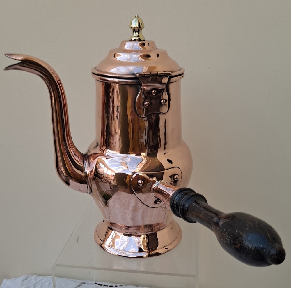 antique english georgian copper coffee pot