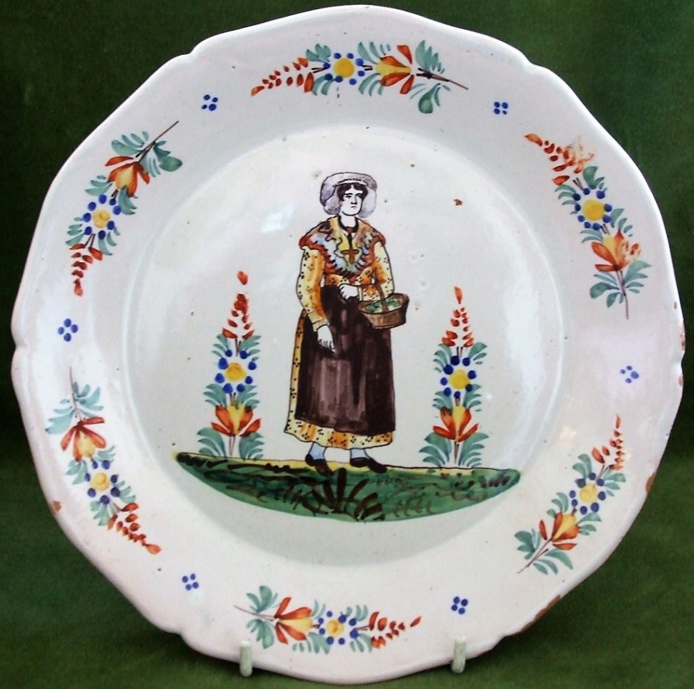 antique nevers french faience dish antoine montagnon