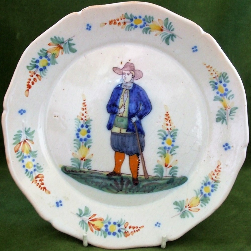 antique nevers french faience dish antoine montagnon