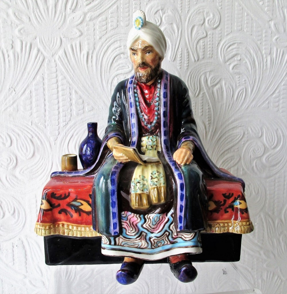 english studio pottery porcelain figurine omar khayyam reginald johnson