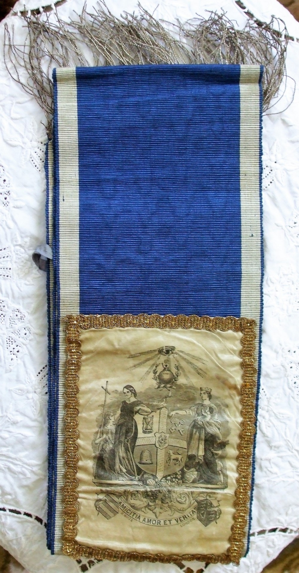 antique english ceremonial sash the order of oddfellows
