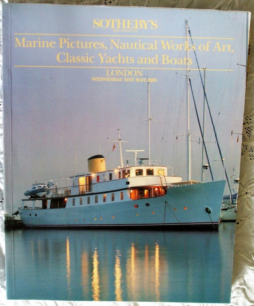 sotheby's marine pictures nautical works of art classic yachts and boats london 31 05 1989