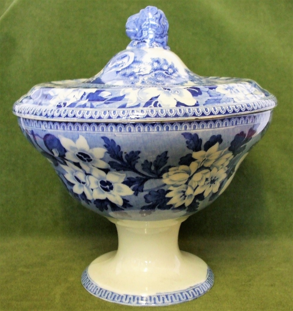 georgian blue and white elephant tureen john rogers and son