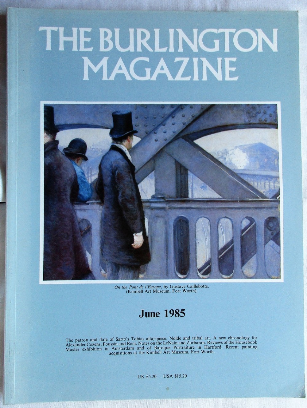 the burlington magazine vol cxxvii no 987 june 1985