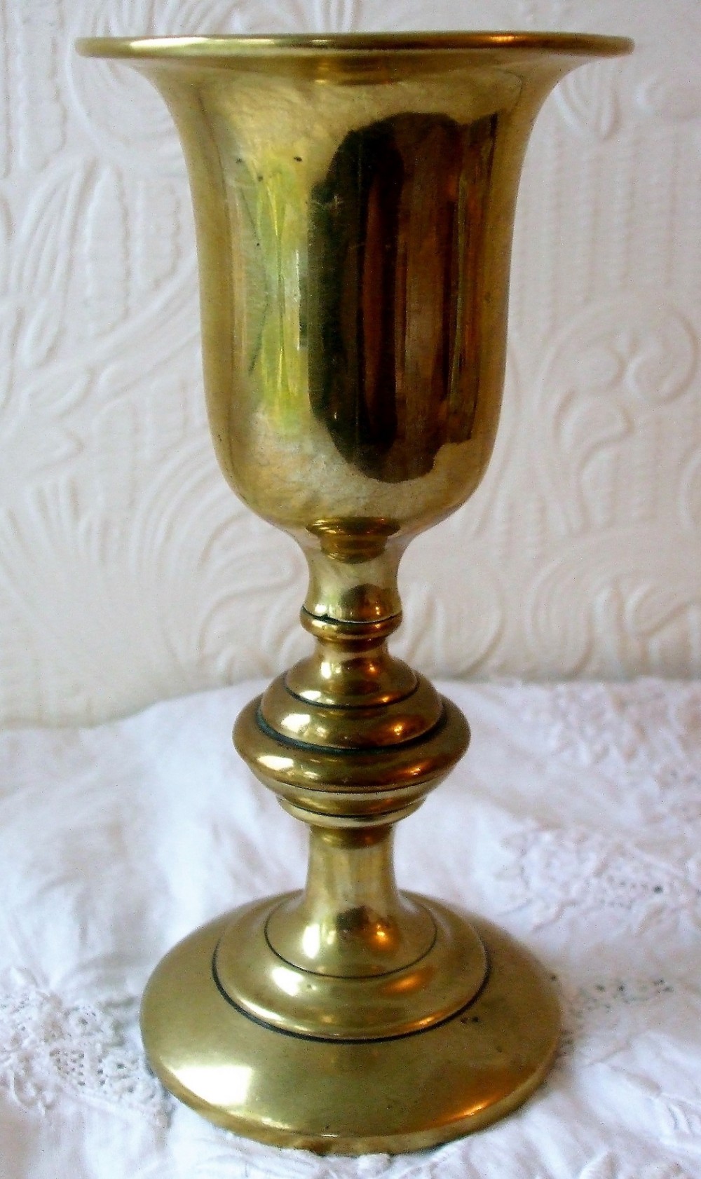 antique english georgian brass chalice or goblet