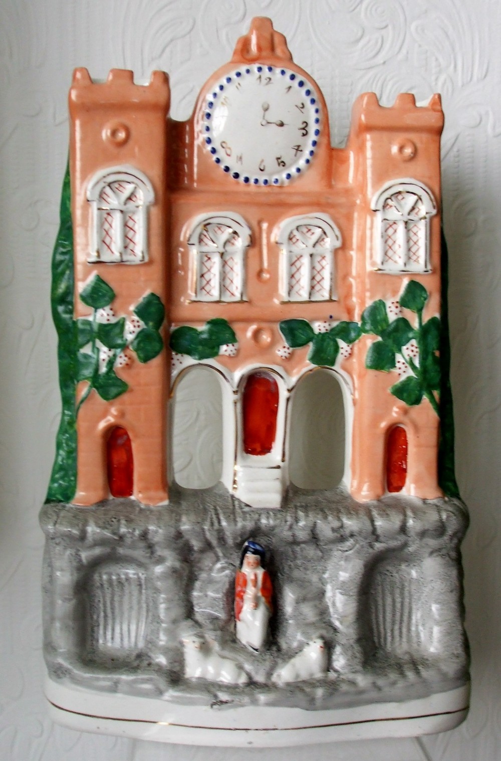 victorian staffordshire pottery castle h a3202