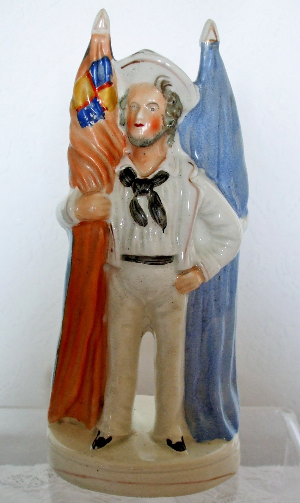 victorian staffordshire reversible figure english sailor french soldier h 813a