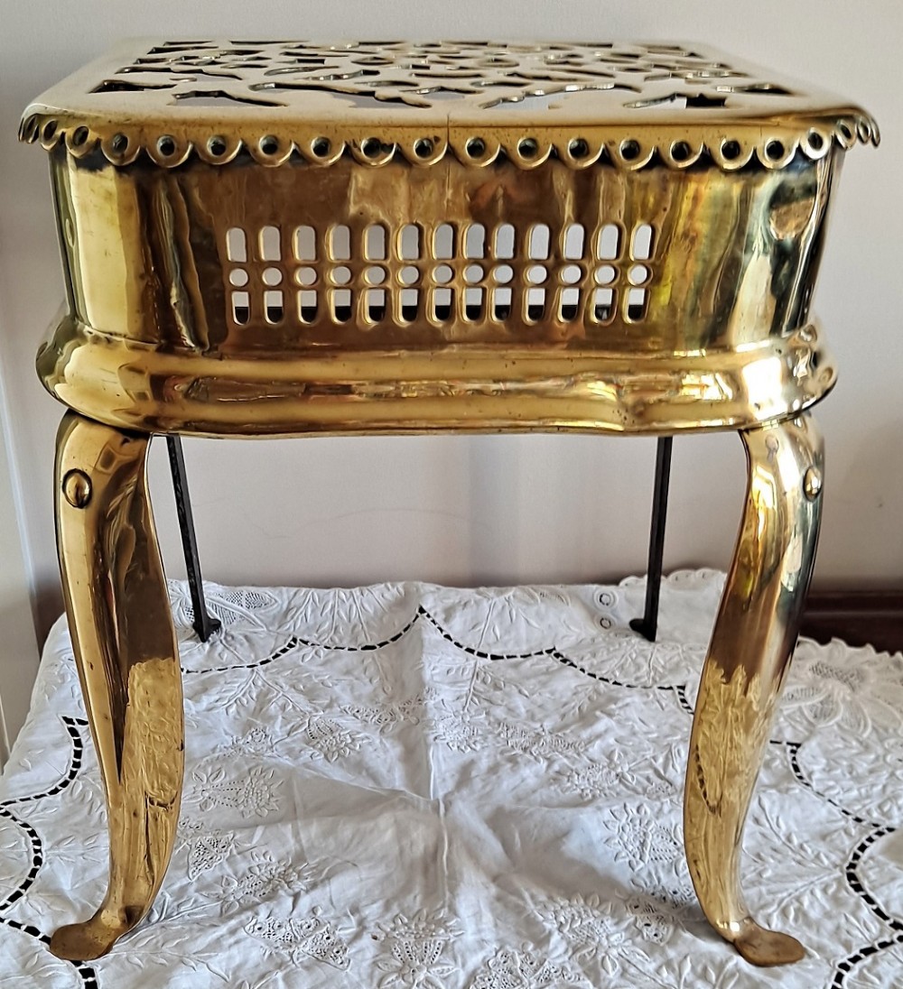antique english victorian brass and steel footman