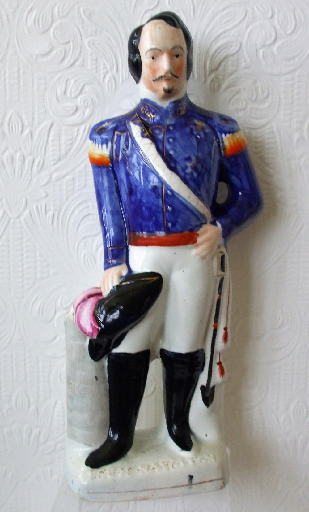 antique english victorian staffordshire pottery royal portrait figure napoleon iii p c93 h 733