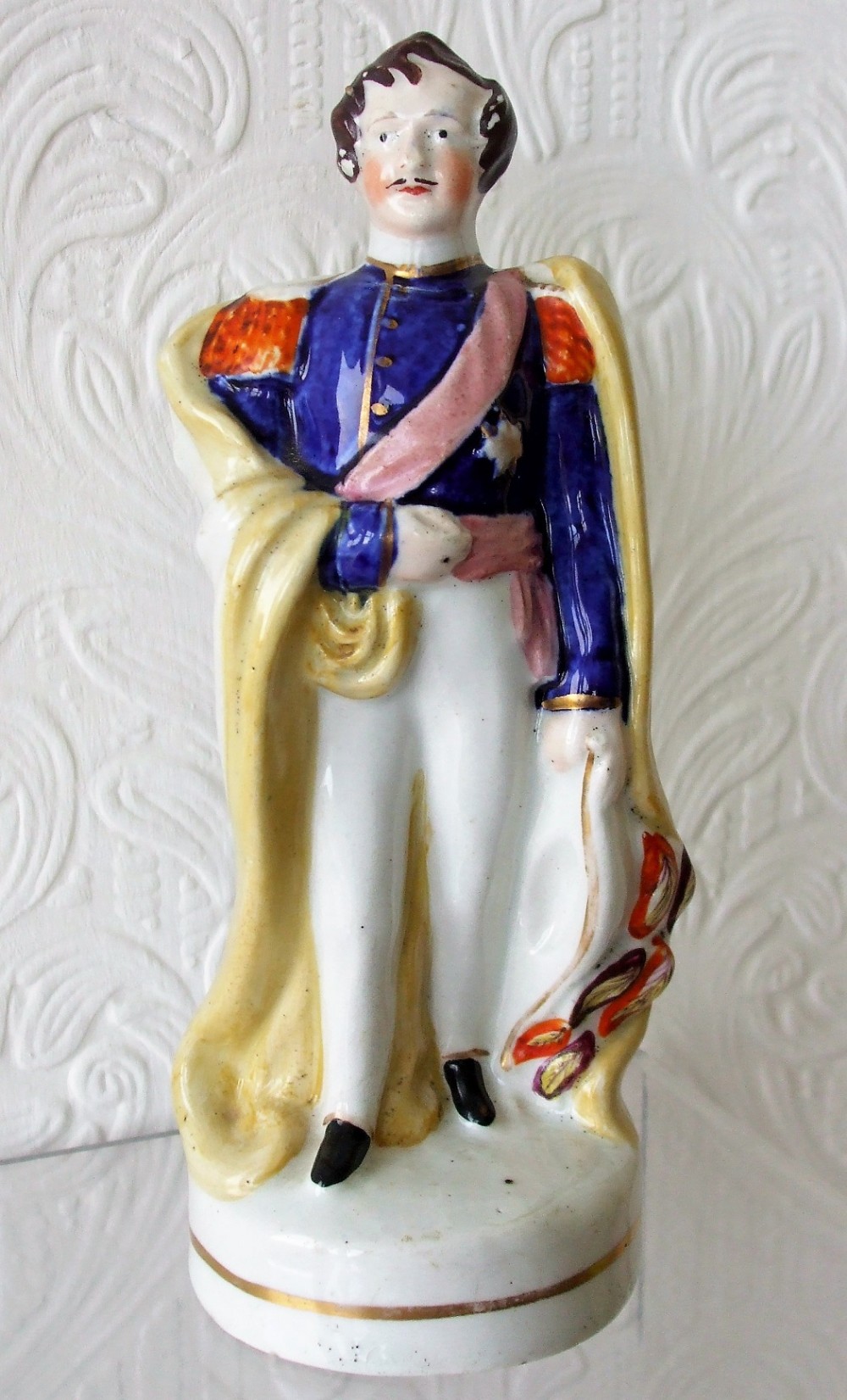antique english victorian staffordshire pottery royal portrait figure prince albert p a36 h 536