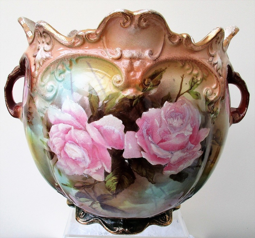 antique english victorian pottery dominion jardiniere