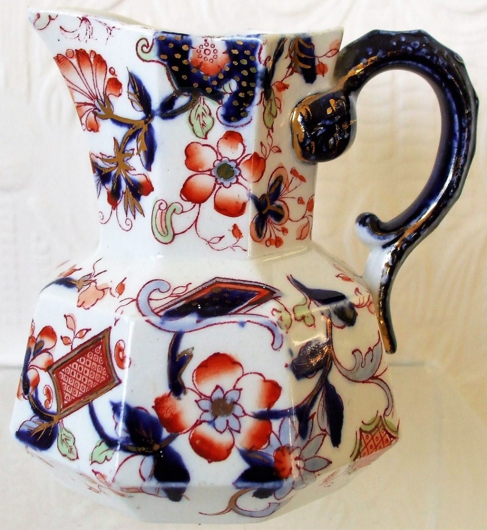 antique english victorian porcelain hydra jug