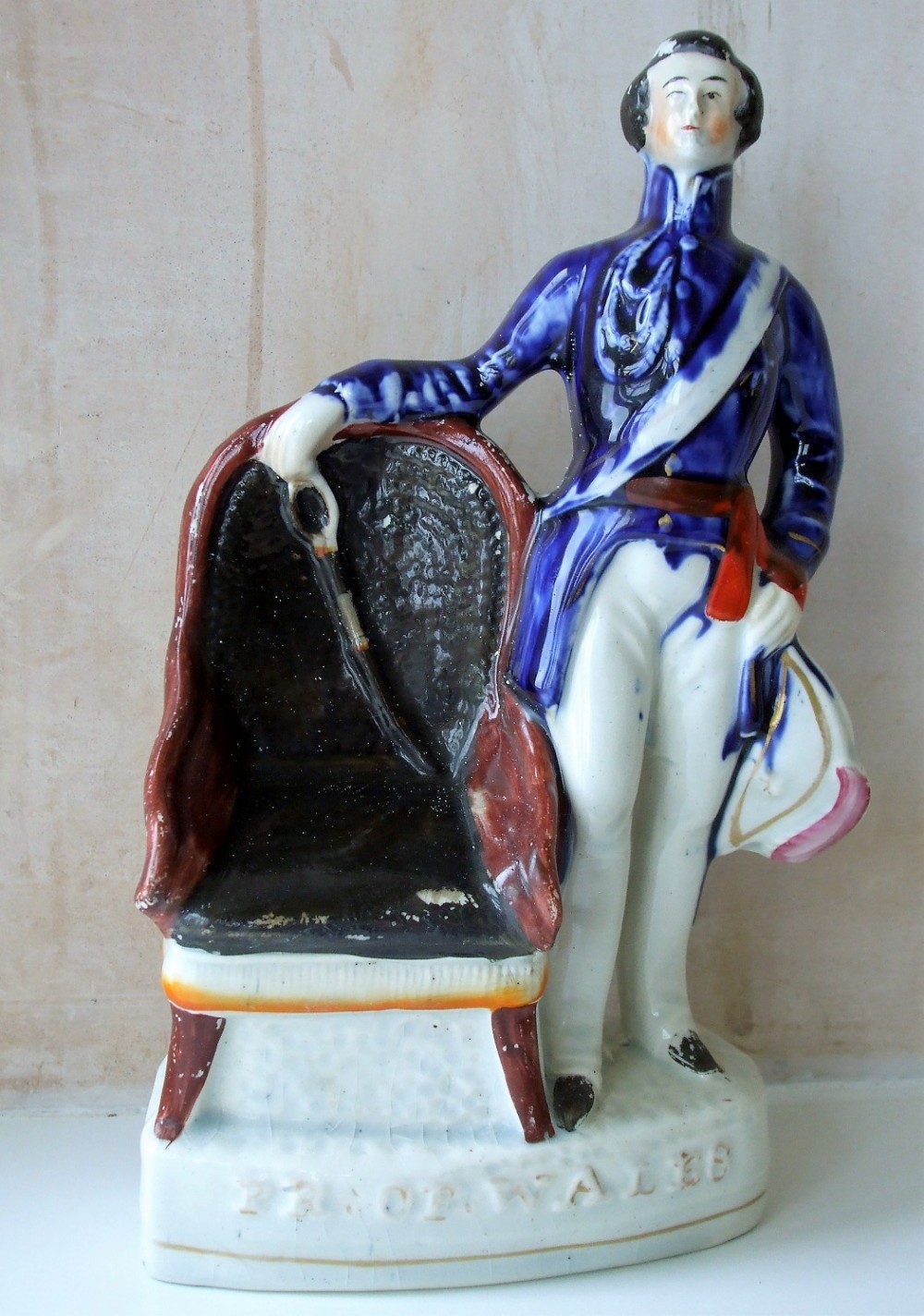 victorian staffordshire pottery royal portrait figure prince of wales