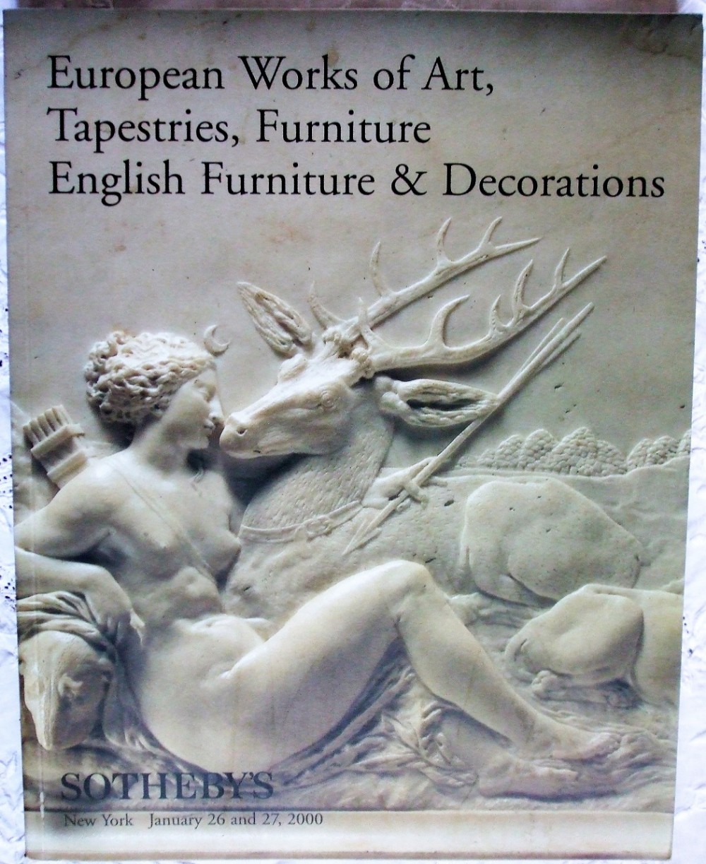 sotheby's european works of art tapestries furniture english furniture and decorations new york 26 27 01 2000