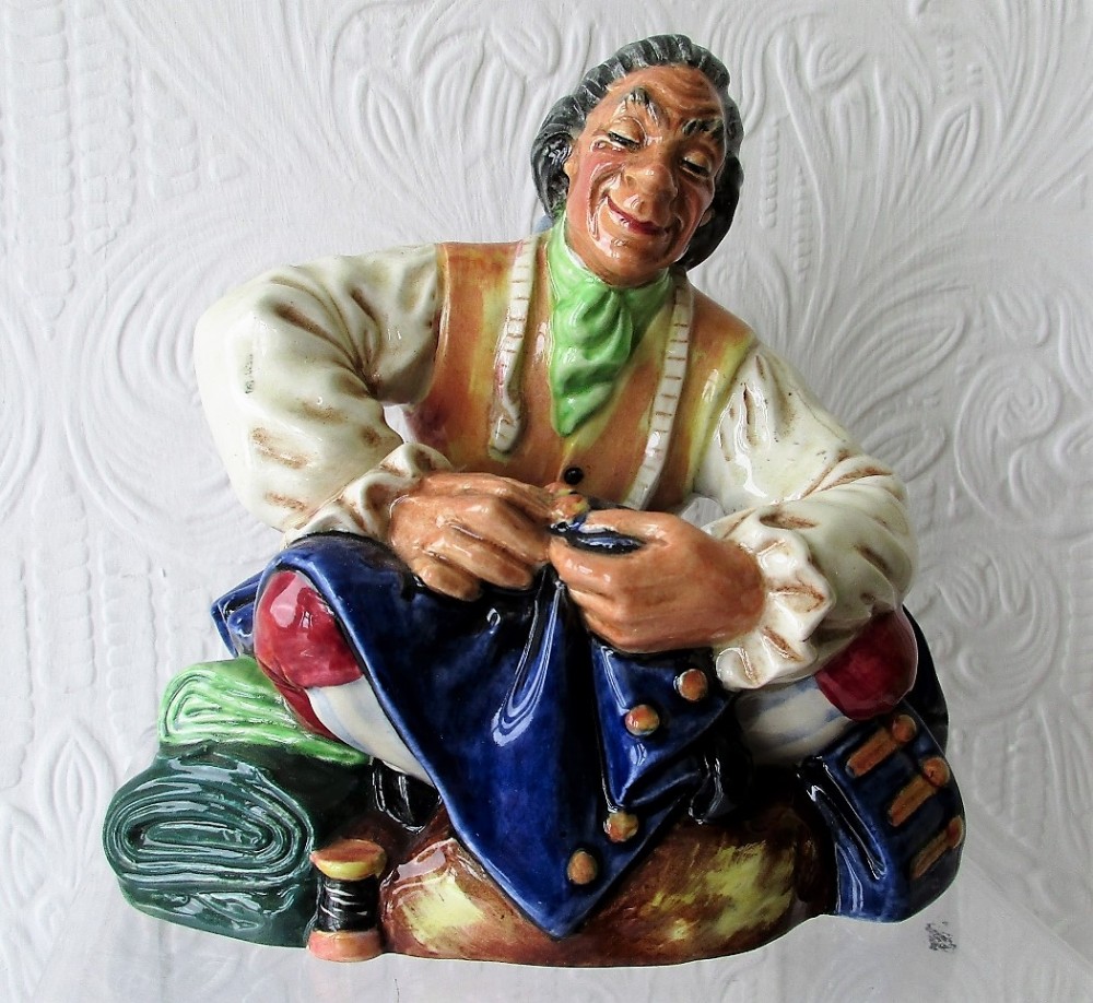 vintage royal doulton english porcelain character figurine the tailor hn 2174