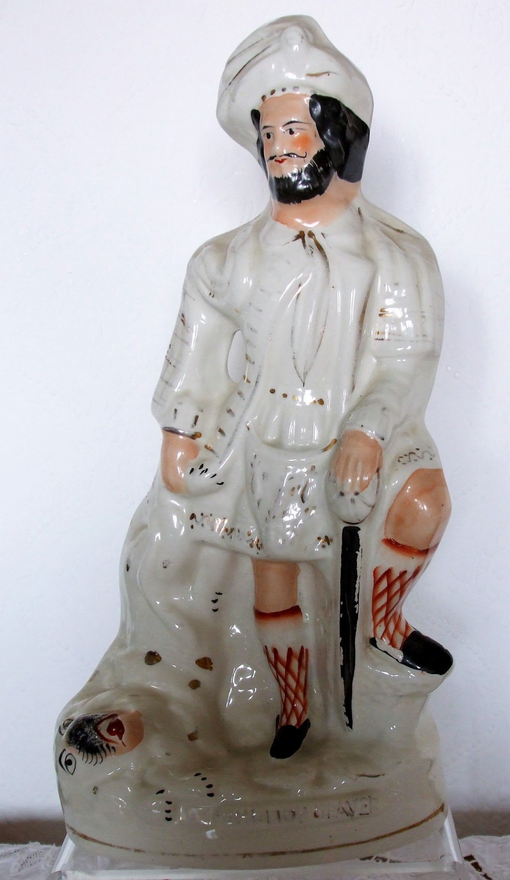 antique english victorian staffordshire pottery figure the lion slayer p i9 h 1904