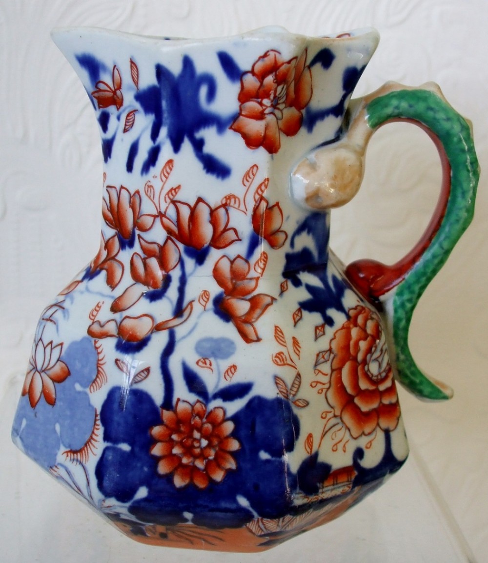 antique english georgian mason's ironstone hydra jug