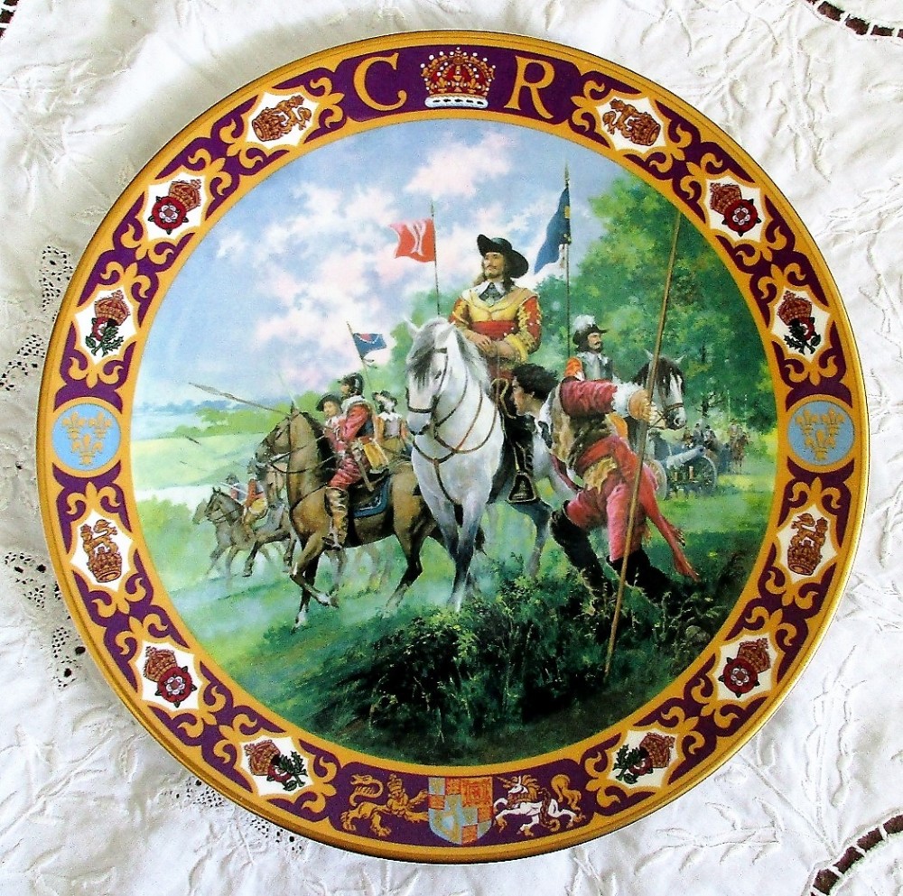 royal doulton english porcelain kings and queens of the realm plate king charles i at the battle of edgehill pn53