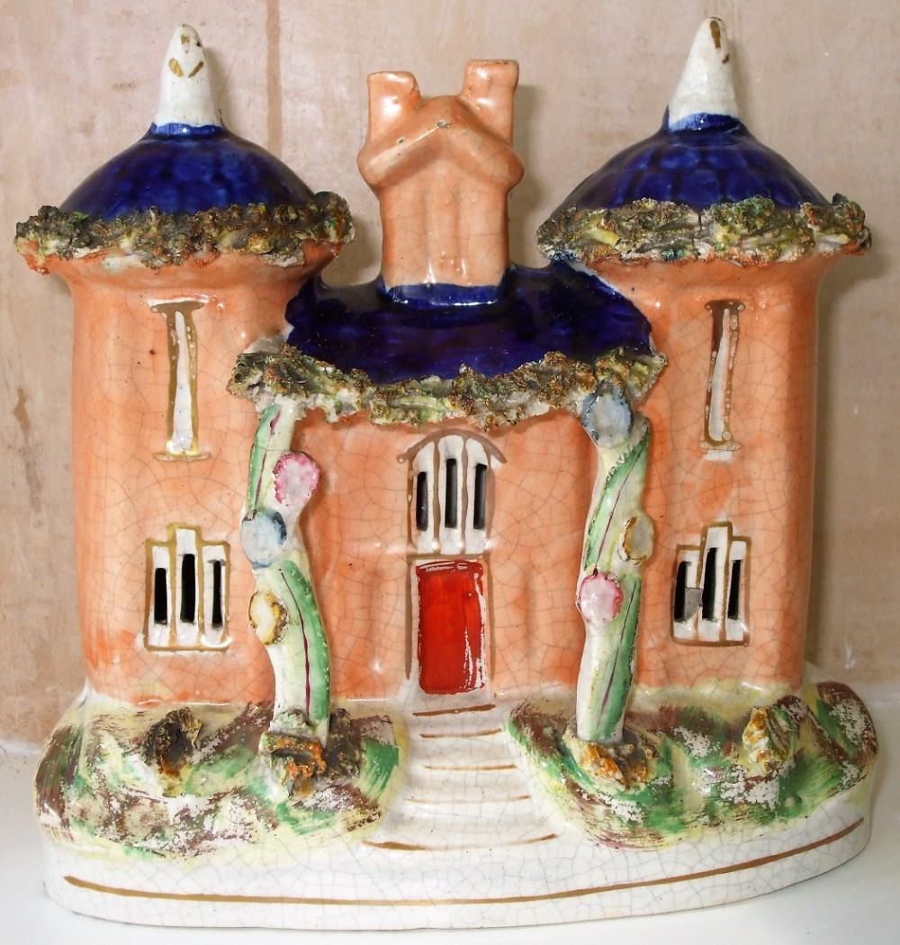 antique english victorian staffordshire pottery cottage h 3168a