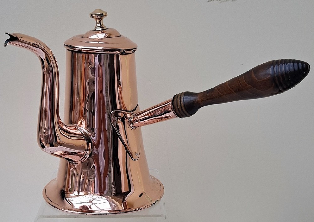 antique english georgian copper coffee pot