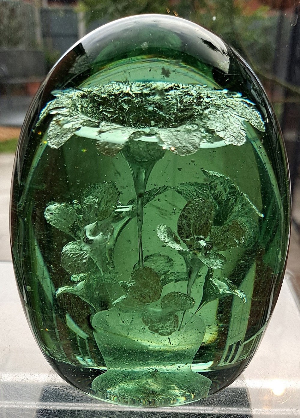 antique english victorian bottleglass flowerpot dump