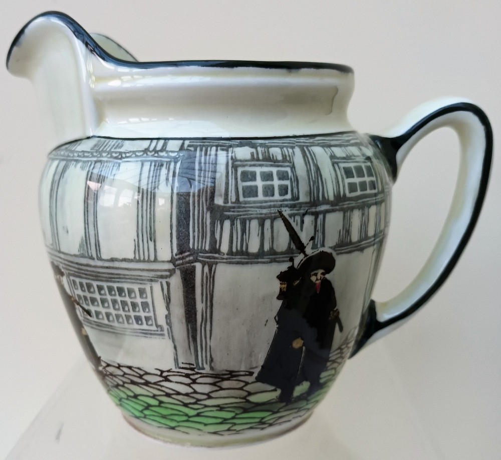antique royal doulton pottery jug the night watchman