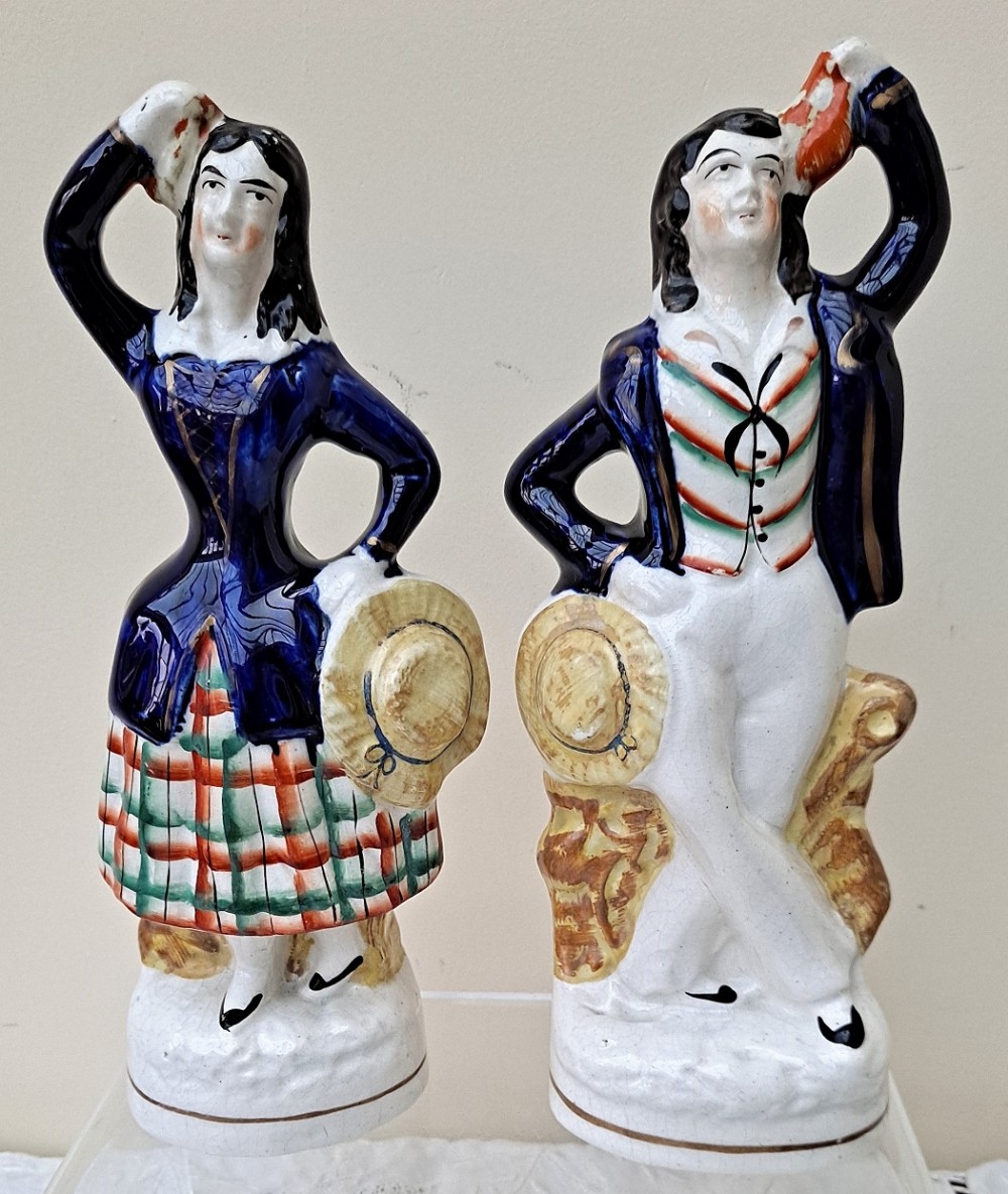 pair victorian staffs figures ben backstay companion