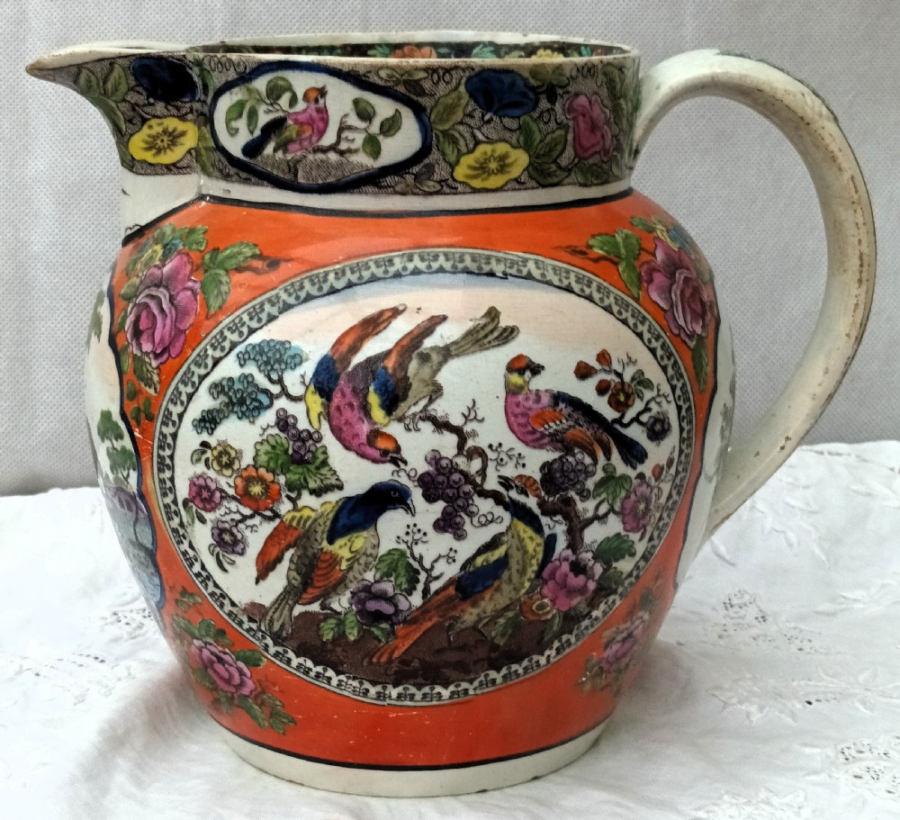 antique english georgian pearlware dutch jug pitcher
