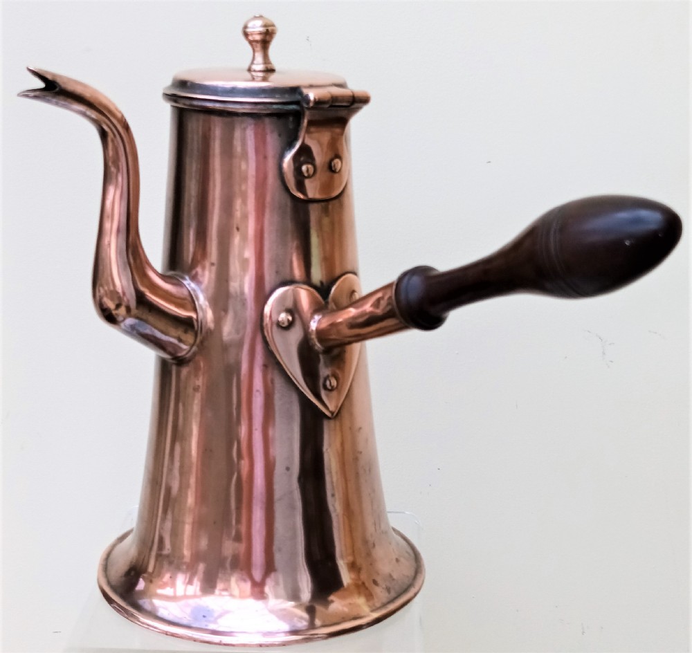 antique english georgian copper coffee pot