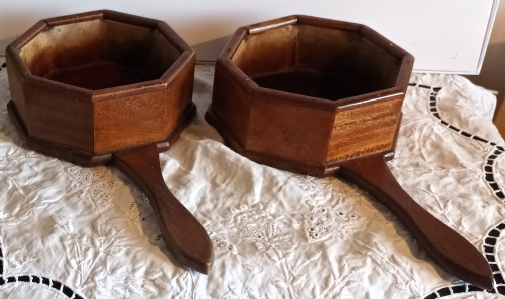 pair of antique welsh victorian alms dishes