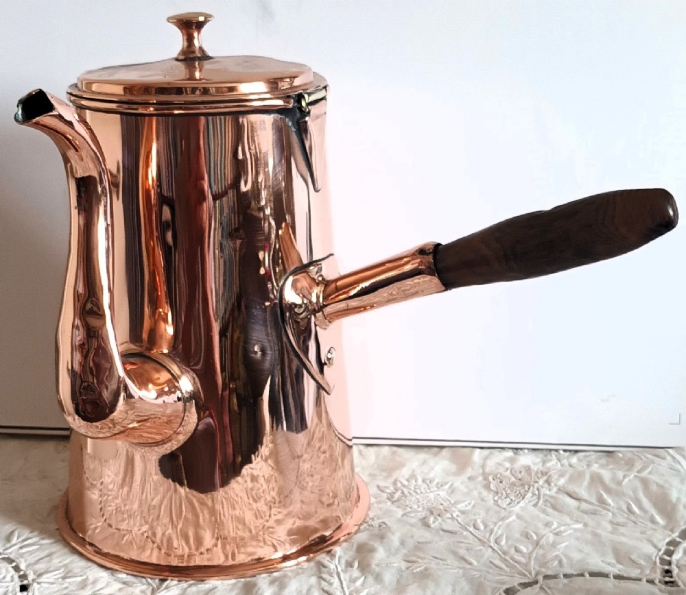 antique english georgian copper coffee pot
