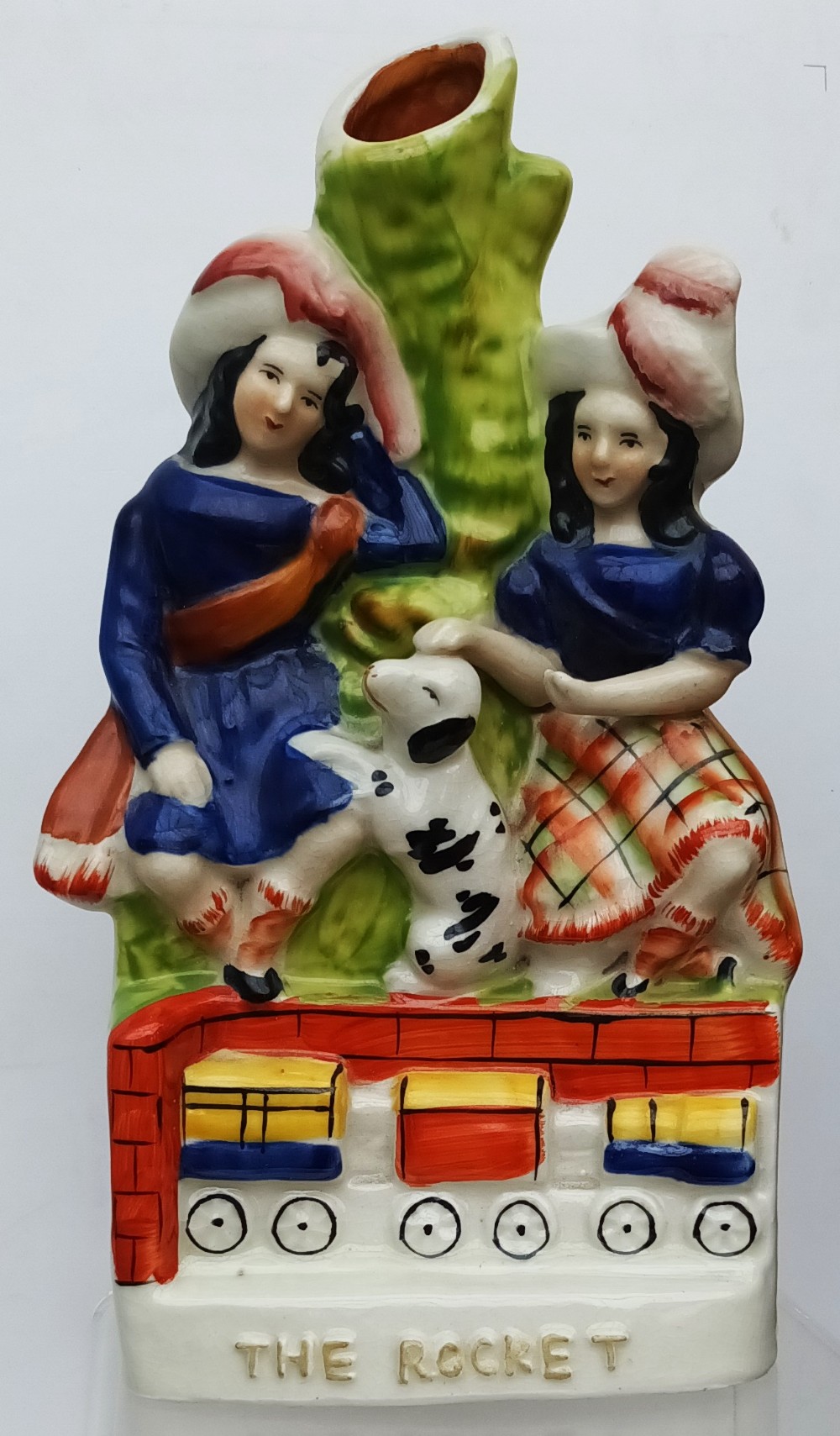 antique english victorian staffordshire figure the rocket i of ii