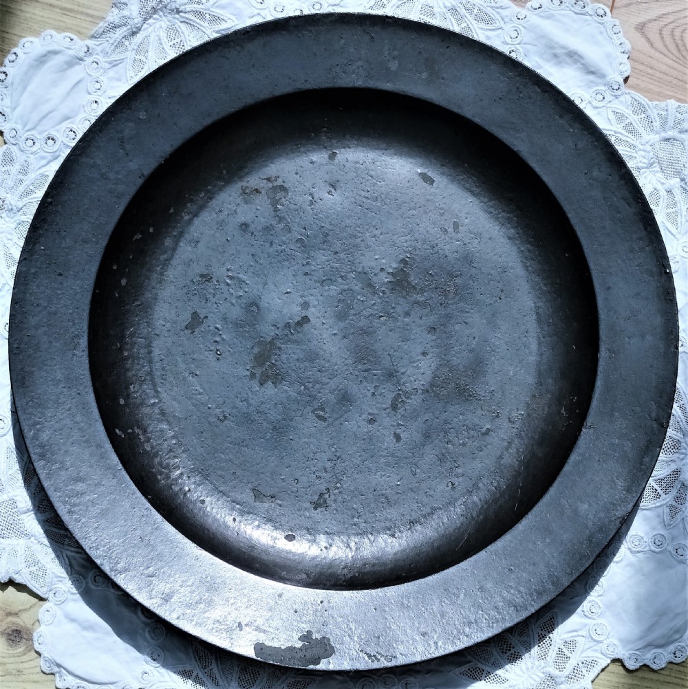 antique english georgian pewter dish charger samuel smith cotterell 4380
