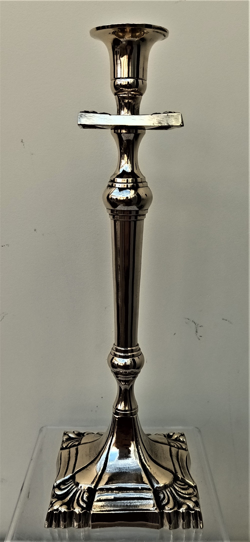 antique english victorian brass candlestick